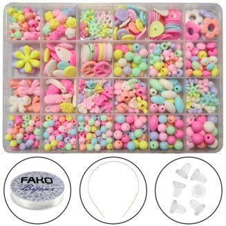 Fako Bijoux® - Kralen Set - Acryl - Sieraden Maken - Serie 1 - Box - 550 Stuks