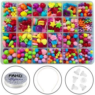 Fako Bijoux® - Kralen Set - Acryl - Sieraden Maken - Serie 2 - Box - 550 Stuks