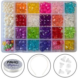 Fako Bijoux® - Kralen Set - Acryl - Sieraden Maken - Serie 6 - Box - 500 Stuks