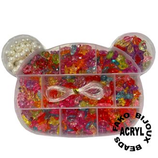 Fako Bijoux® - Kralen Set - Acryl - Sieraden Maken - Serie 3 - Beer - 350 Stuks