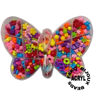 Fako Bijoux® - Kralen Set - Acryl - Sieraden Maken - Serie 2 - Vlinder - 350 Stuks