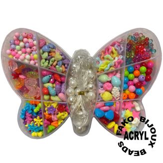 Fako Bijoux® - Kralen Set - Acryl - Sieraden Maken - Serie 9 - Vlinder - 350 Stuks