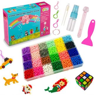 Fako Bijoux® - Water-Spraying Magic Water Sticky Spray Beads Box - Klevende Waterkralen - Waterparels - Kinderen - 24 Kleuren - 5mm - 3000 Stuks