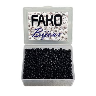 Fako Bijoux® - DIY Kralen Box - Glas Zaad Kralen - Sieraden Maken - 3mm - 1500 Stuks - Zwart