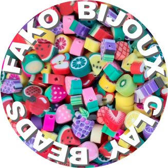 Fako Bijoux® - Klei Kralen Fruit - Figuurkralen - Kleikralen - 10mm - 100 Stuks
