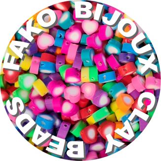 Fako Bijoux® - Klei Kralen Hart Wit - Figuurkralen - Kleikralen - 10mm - 50 Stuks