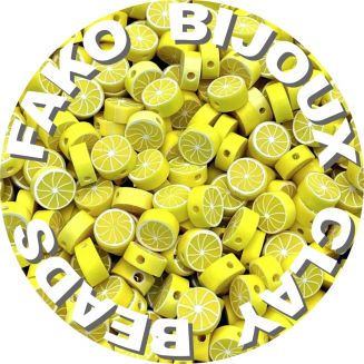 Fako Bijoux® - Klei Kralen Citroen - Figuurkralen - Kleikralen - 10mm - 50 Stuks