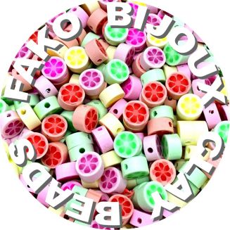 Fako Bijoux® - Klei Kralen Citrusfruit - Figuurkralen - Kleikralen - 10mm - 1000 Stuks - Bulk