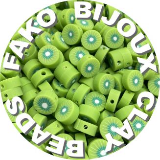 Fako Bijoux® - Klei Kralen Kiwi - Figuurkralen - Kleikralen - 10mm - 1000 Stuks - Bulk