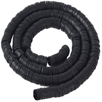 Merkloos - Katsuki Disc Kralen - Polymeer Kralen - Surf Kralen - Kleikralen - 6mm - 1150 Stuks - Zwart