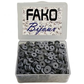 Fako Bijoux® - Katsuki Disc Kralen Box - Polymeer Kralen - Surf Kralen - Kleikralen - 6mm - 700 Stuks - Donkergrijs