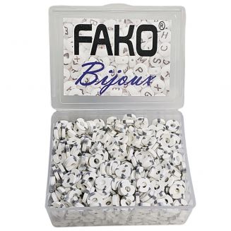Fako Bijoux® - Katsuki Disc Kralen Box - Polymeer Kralen - Surf Kralen - Kleikralen - 6mm - 700 Stuks - Duo Wit