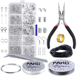Fako Bijoux® - Starterset Sieraden Maken - 910-delig - Zilverkleurig