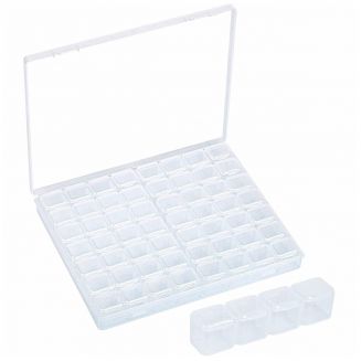 Diamond Painting Opbergbox Met 56 Bakjes - Diamond Painting Opbergdoos - Sorteerdoos - 56 Vaks - Transparant - 3 Stuks