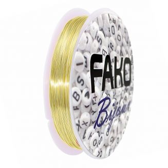 Fako Bijoux® - Koperdraad Kleurvast - Metaaldraad - Sieraden Maken - 0.5mm - 7 Meter - Goud