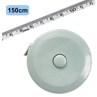 Merkloos - Rolmaat - Meetlint Lichaam - Meetband - Klussen Meetlint - Lintmeter - Hobby Meetlint - Uittrekbaar - 150cm - Blauw/Grijs