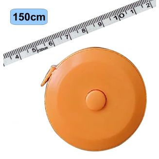 Fako Bijoux® - Rolmaat - Meetlint Lichaam - Meetband - Klussen Meetlint - Lintmeter - Hobby Meetlint - Uittrekbaar - 150cm - Oranje