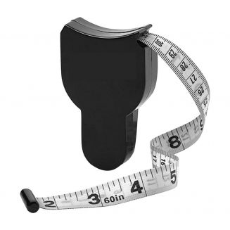Merkloos - Meetlint Lichaam - Meetband - Omvangsmeetlint - Omtrekmeter - Tailor Measuring Tape - Body Mass Tape - 152cm - 60inch - Zwart
