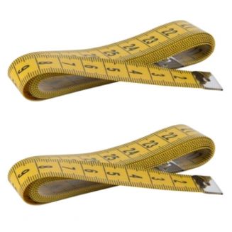 Fako Bijoux® - Meetlint 1.5 Meter - Meetlint Lichaam - Meetband - Klussen Meetlint - Lintmeter - Hobby Meetlint - 150cm - Geel - 2 Stuks