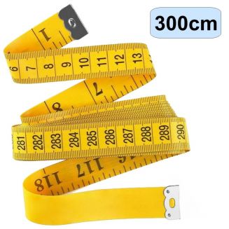 Fako Bijoux® - Meetlint 3 Meter - Meetlint Lichaam - Meetband - Klussen Meetlint - Lintmeter - Hobby Meetlint - 300cm - Geel