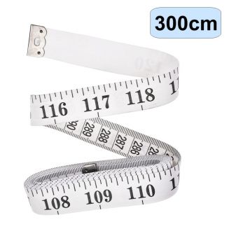 Fako Bijoux® - Meetlint 3 Meter -  Meetlint Lichaam - Meetband - Klussen Meetlint - Lintmeter - Hobby Meetlint - 300cm - Wit