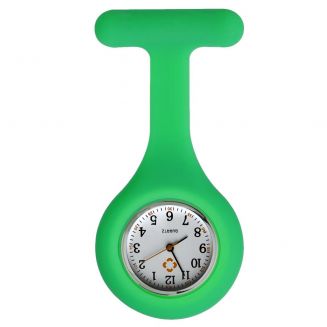 Fako® - Verpleegstershorloge - Siliconen RVS Uni - Groen