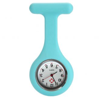 Fako® - Verpleegstershorloge - Siliconen RVS Uni - Aqua