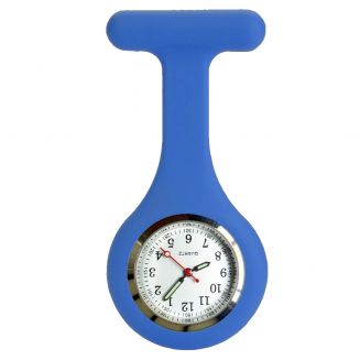 Fako® - Verpleegstershorloge - Siliconen RVS Lumi - Blauw
