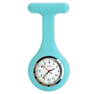 Fako® - Verpleegstershorloge - Siliconen RVS Lumi - Aqua