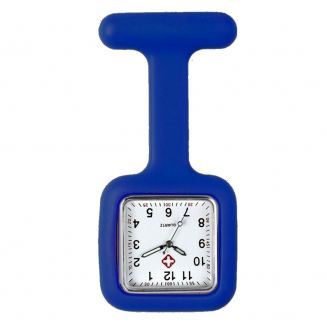 Fako® - Verpleegstershorloge - Siliconen Vierkant - Donkerblauw