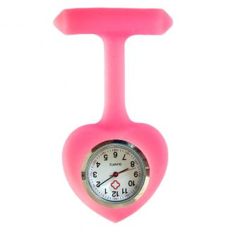 Fako® - Verpleegstershorloge - Siliconen Hart - Roze
