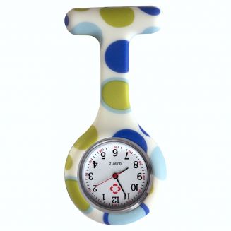 Fako® - Verpleegstershorloge - Siliconen Print - Bubbels Blauw