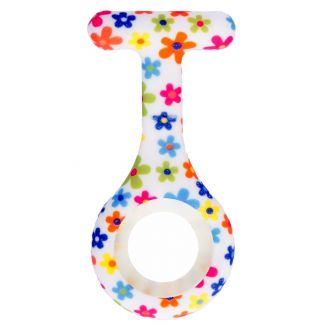 Fako® - Verpleegstershorloge - Siliconen Hoesje Print - Bloemetjes