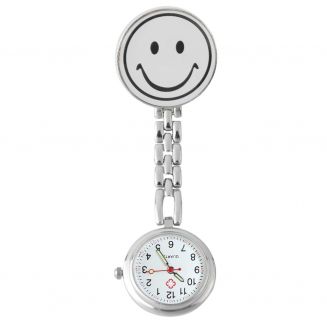 Fako® - Verpleegstershorloge - Smiley - Wit