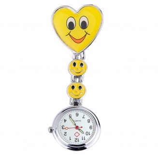 Fako® - Verpleegstershorloge - Hart Smile - Geel