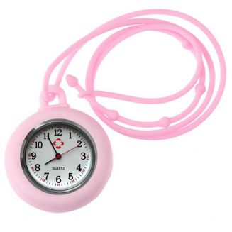 Fako® - Verpleegstershorloge - Ketting - 60cm - Roze