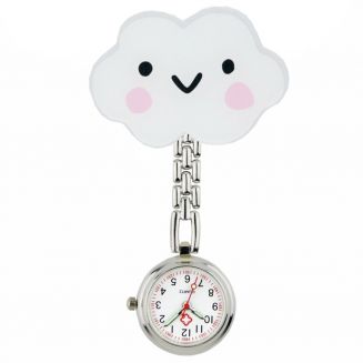 Fako® - Verpleegstershorloge - Acryl - Wolk / Cloud