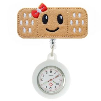 Fako® - Verpleegstershorloge - Roller Pleister - Emoji Strikje Rood - Wit