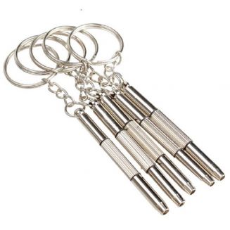 5 stuks Sleutelhanger schroevendraaier - Schroevendraaierset - Kruiskop - Platkop - Telefoon reparatie - Dopsleutel - Reparatieset - Telefoon - Zonnebril - Sleutelhanger