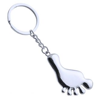 Fako Bijoux® - Sleutelhanger - Blote Voet - Zilverkleurig