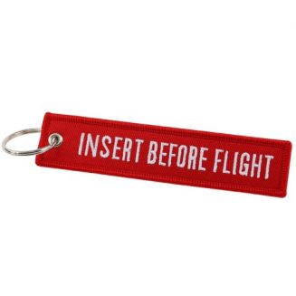 Fako Bijoux® - Sleutelhanger - Insert Before Flight - Rood
