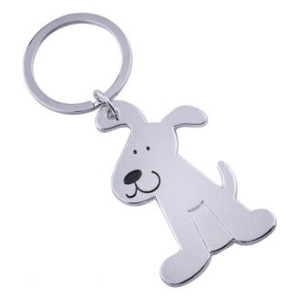 Merkloos - Sleutelhanger Hond - Zilverkleurig