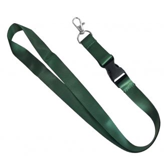 Fako Bijoux® - Keycord Classic - Lanyard - Sleutelkoord - Badgehouder - 51cm - 20mm – Donkergroen
