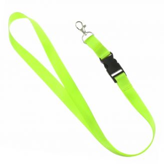 Fako Bijoux® - Keycord Classic - Lanyard - Sleutelkoord - Badgehouder - 51cm - 20mm - Fluo Groen