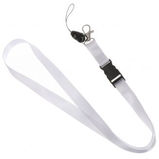 Fako Bijoux® - Keycord - Lanyard - Sleutelkoord - Badgehouder - 51cm - 20mm - Wit