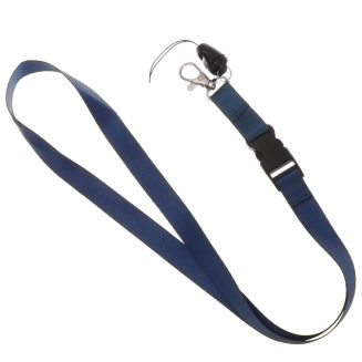 Merkloos - Keycord - Lanyard - Sleutelkoord - Badgehouder - 51cm - 20mm - Navy Blauw