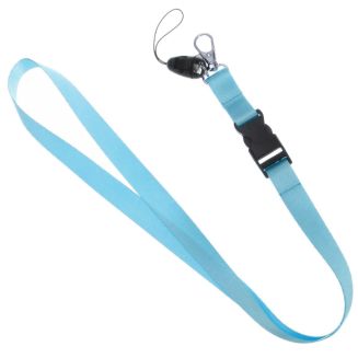 Merkloos - Keycord - Lanyard - Sleutelkoord - Badgehouder - 51cm - 20mm - Lichtblauw