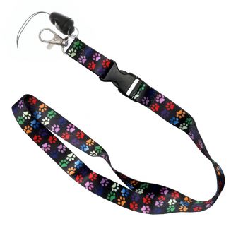 Fako Bijoux® - Keycord Print - Lanyard - Sleutelkoord - Badgehouder - 51cm - 20mm - Gekleurde Pootjes