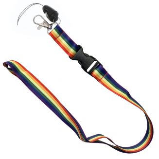 Fako Bijoux® - Keycord Print - Lanyard - Sleutelkoord - Badgehouder - 51cm - 20mm - Regenboog