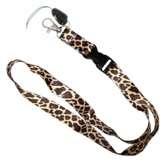 Fako Bijoux® - Keycord Print - Lanyard - Sleutelkoord - Badgehouder - 51cm - 20mm - Luipaard Beige